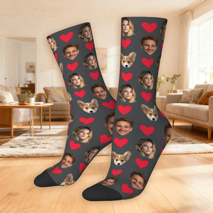 Customized socks for men and women Face-themed funny expression socks Personalized photo-customized socks Birthday gifts