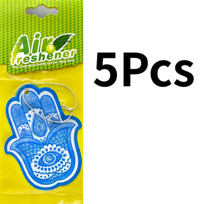 Hamsa Hand Pattern Hanging Car Air Freshener Assorted Fragrance Paper Scent Cards 5‑40 Pcs