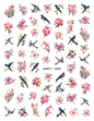 3d Nail Art Decals Spring Booming Violets Lavenders Purple Blue Pink Flowers Butterflys Stickers Decoration For Nail Tips Beauty