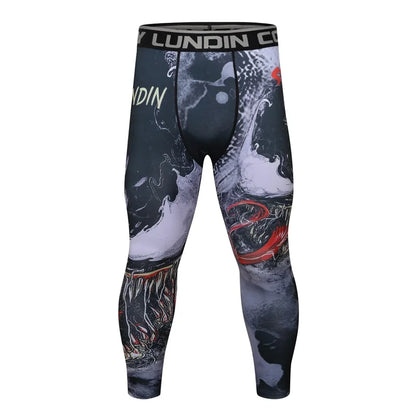 New Men Sports Jiu Jitsu BJJ Suit Gym Fitness Compression Clothes Running Jogging Sport Wear Exercise Workout Rashguard Tights