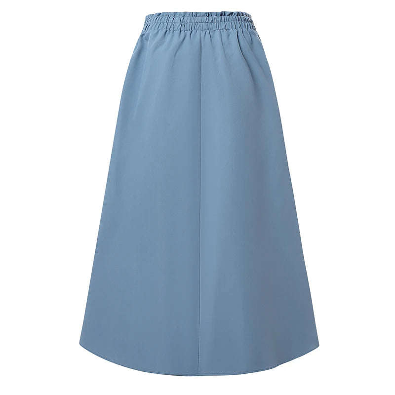 ZANZEA Oversized Long Skirts Women High Waist Print Patchwork Maxi Bottoms Casual Loose Elastic Waist Fashion Jupes Faldas Saia