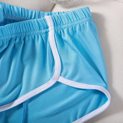 Sexy Running Elastic Sport Shorts Men's Summer Shorts Hot Pants Bar Nine Points Slim Fit Cotton Milk Silk Men's Fashion