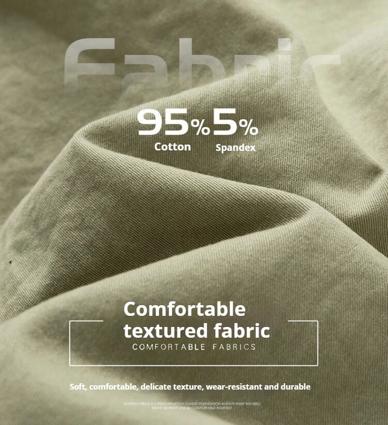 Men Summer New Multi Pockets Cotton Cargo Shorts Men Fashion Solid Quick Dry Joggers Shorts Pants Outdoor Breathable Shorts Male