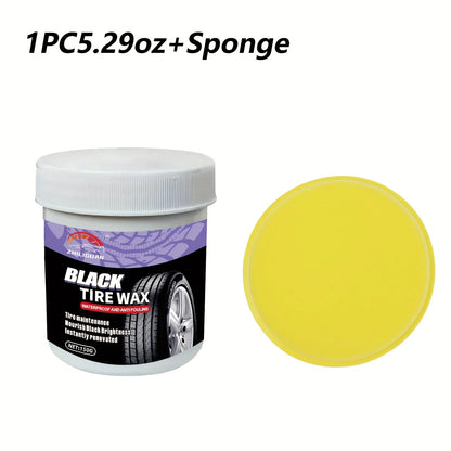 Car Tire Care Wax-Waterproof UV Resistant Shine Ointment, All Weather Tire Polish for Long-Lasting Protection & Dirt Prevention
