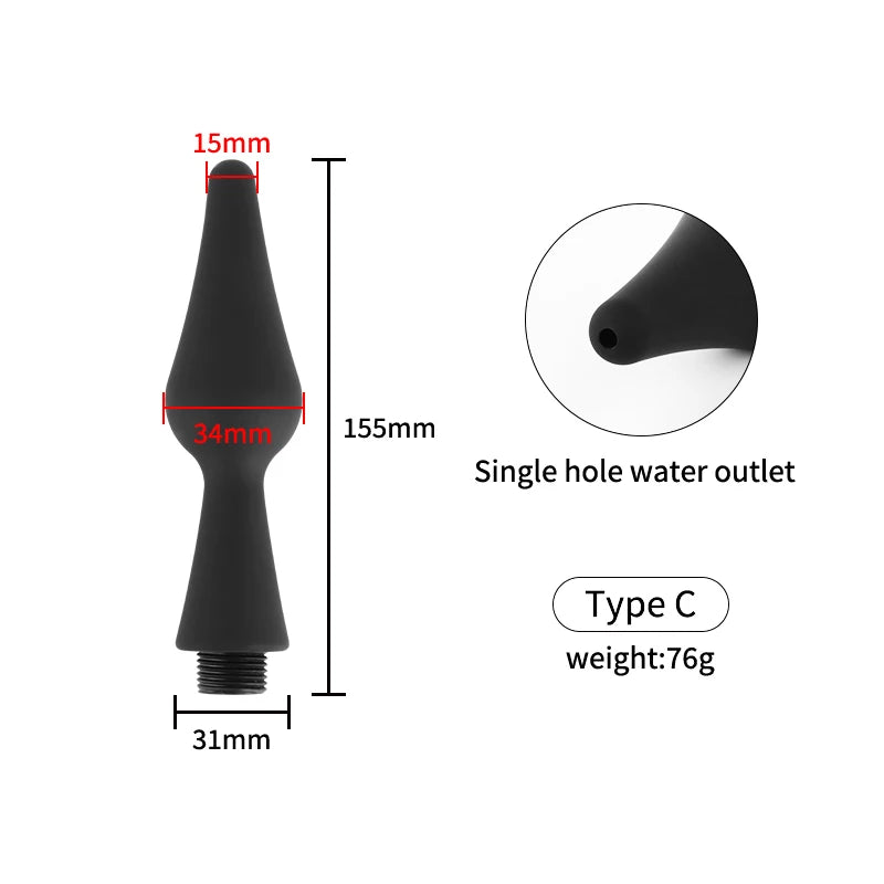 Soft Silicone Enema Kit  Multi Size Vaginal Anal Douche Heads  Professional Intimate Cleaning for Constipation Relief  Adult Toy