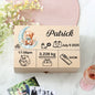Custom Baby Wooden Memory Box Newbron Shower Gift Personalized Infant  Keepsake Box Baby Birth Stats Box Umbilical Cord Box