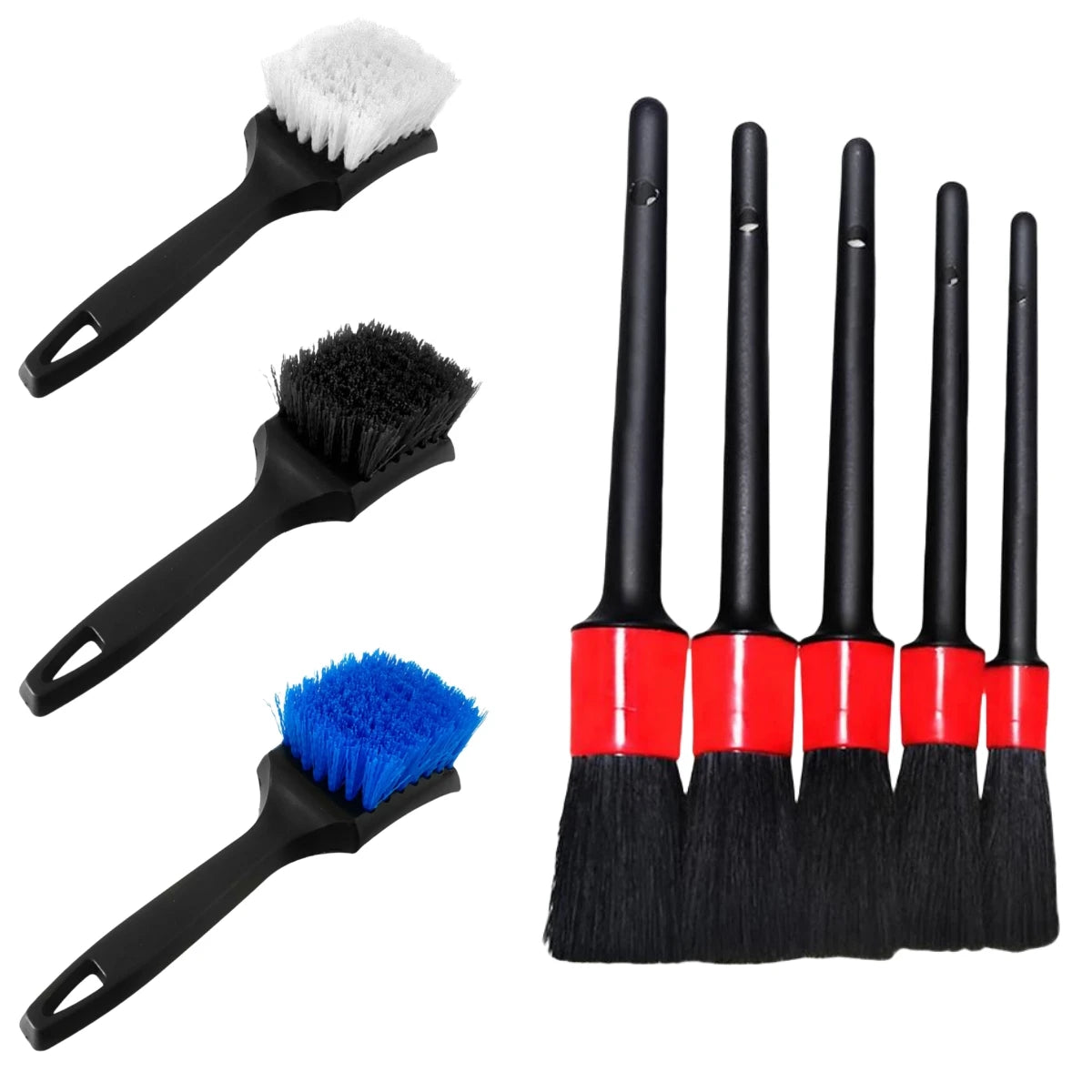 6Pcs Car Wash Care Detailing Brush Set For Cleaning Wheels Dashboards Vents And More Car Cleaning Brushes Car Accessories