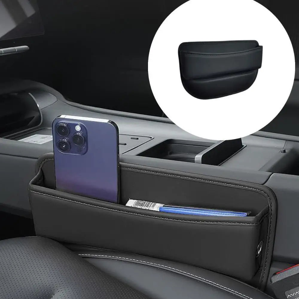 Universal Car Seat Gap Organizer PU Leather Console Side Pocket Auto Crevice Filler Storage Box Interior Accessory
