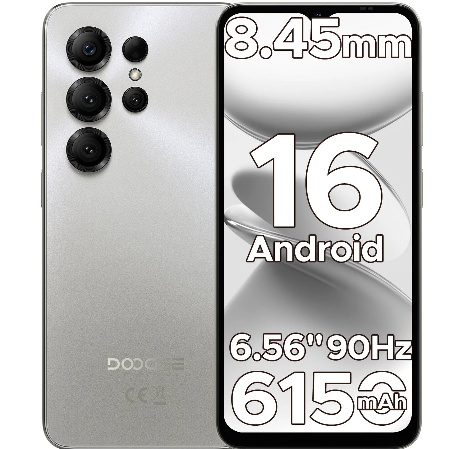 Global Version DOOGEE Note56 X Android Smartphone 16 "battery 6150 mAh 24 Go RAM (3 + 21) 64 Go ROM Phone mobile