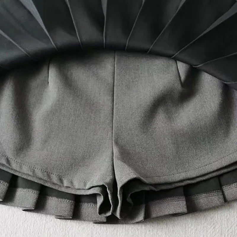 MEXZT Sexy Pleated Skirts Women Korean High Waist Mini Skirts JK Preppy Summer Fashion White Black Gyaru Tennis Extreme Skirt