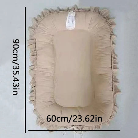 Wind Lace Cotton Baby Crib Mid Bed Baby Anti Startle Newborn Biomimetic Bed Portable Sleeping Bed