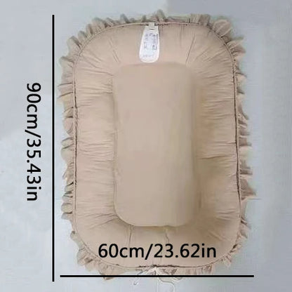 Wind Lace Cotton Baby Crib Mid Bed Baby Anti Startle Newborn Biomimetic Bed Portable Sleeping Bed