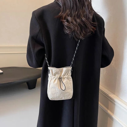 Nylon Crossbody Bag Soft Mini Phone Wallet Multifunctional Square Shoulder Bag Crossbody Purse Canvas Purse Messenger Bag