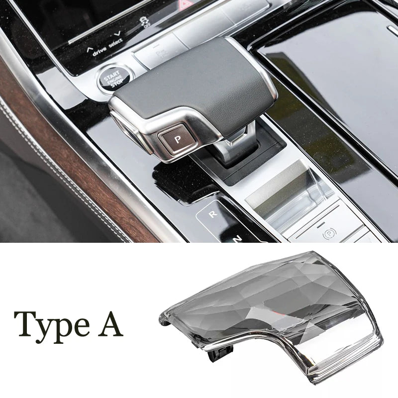 Left-hand drive LHD Crystal Gear Shift Knob Cover for Audi Q7 4M A6 C8 Q8 SQ5 A5 F5 A4 B9 S4 RS5 RS6 A7 4K SQ8 Gear Lever Handle