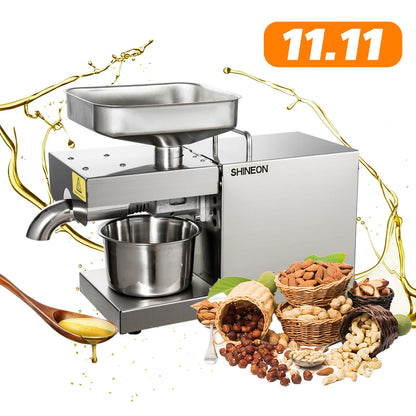 1500W 110V/220V Automatic Cold Press Oil Machine, Cold Press Machine, Sunflower Seeds Oil Extractor, Cold Press Extract