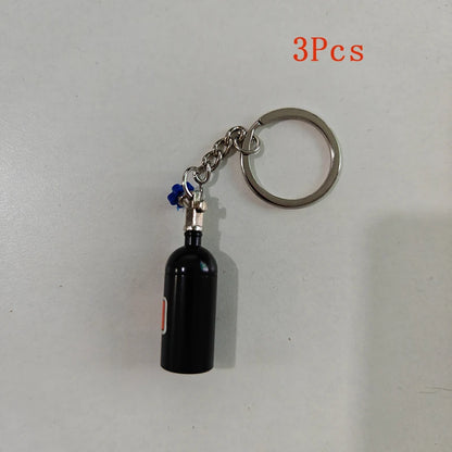 Ajrc 1/10 Simulation Climbing Car Universal Decorative Parts Nos Metal Simulation Nitrogen Bottle With Fixed Chain