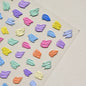 Colorful 5D Happy Birthday Nail Art Sticker Cake Candle Numbers Musical Note Cute Bear Stars Cherry Self Adhesive Manicure Decal