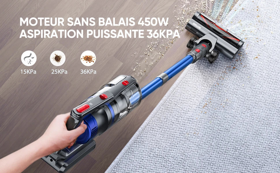 Buture JR500 cordless vacuum cleaner 55 Min 36kpa vacuum cleaner household appliances 1.2l removable battery dust cup portable