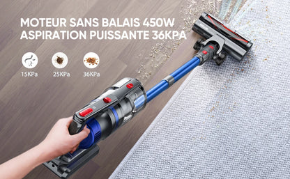 Buture JR500 cordless vacuum cleaner 55 Min 36kpa vacuum cleaner household appliances 1.2l removable battery dust cup portable