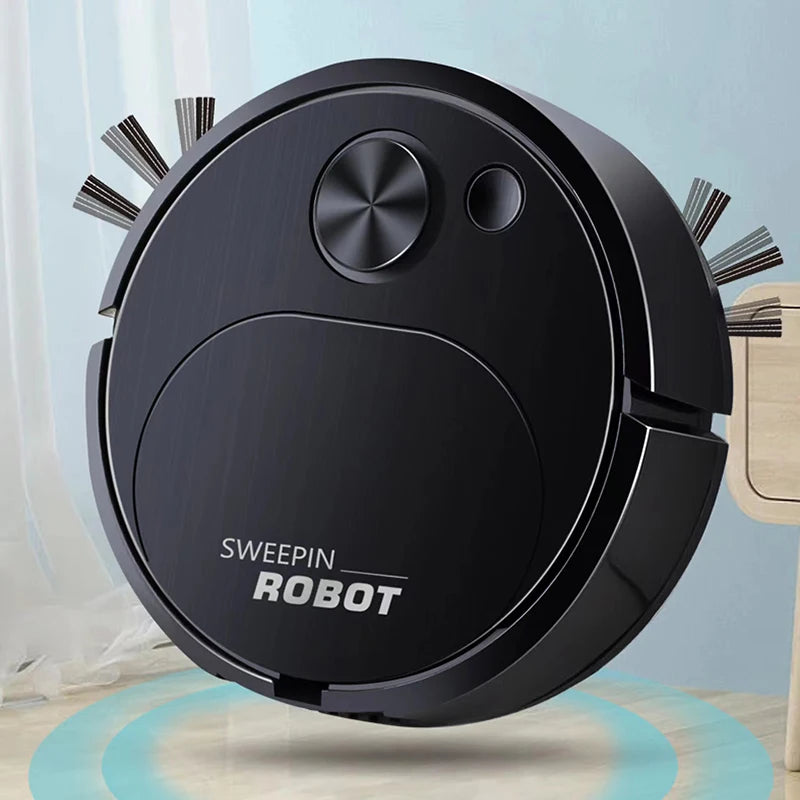 Automatic Electric Floor Vacuum Cleaner 3-in-1 1500Pa USB Rechargeable Wireless Sweeping Mop for Home Office Use