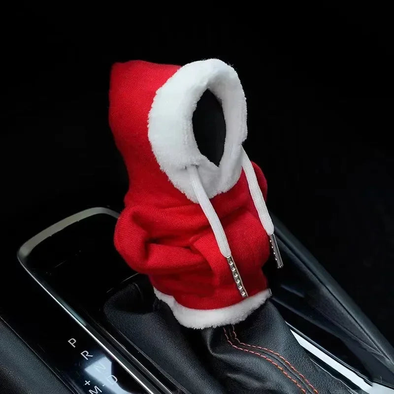 Car Hoodie Handle Shark Cute Hoodie Car Gear Shift Knob Cover Short Plush Manual Handle Gear Auto Interior Accessories