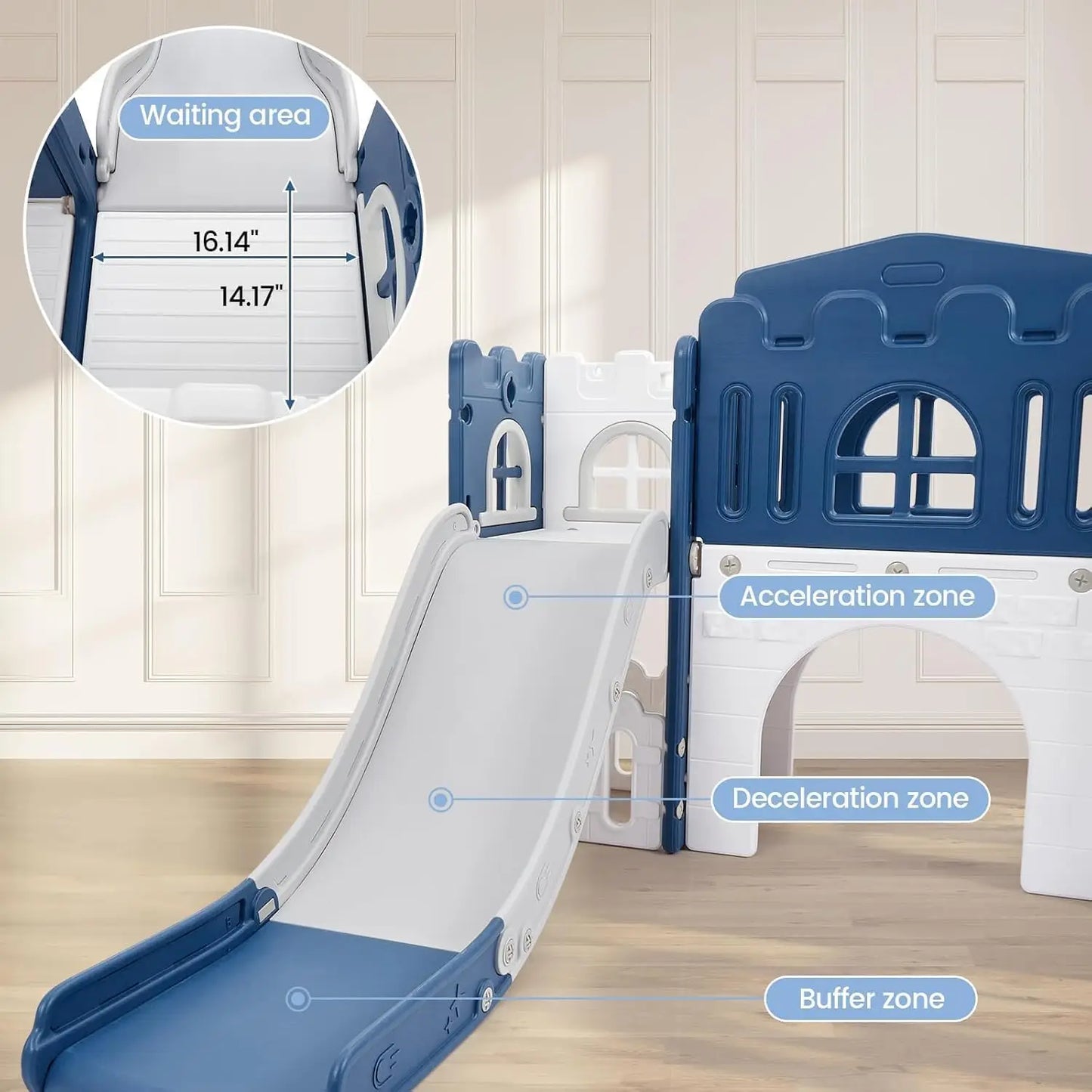 Children's Slide Outdoor Indoor Domestic Baby Sports 8 in 1 Slide Playset Family Multifunction Amusement Park Toys