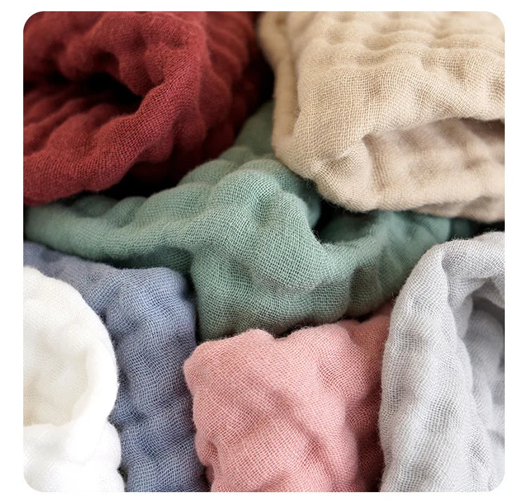 Large Baby Muslin Burp Cloths 6 Layer Cotton Towel Washcloths Absorbent Soft Gauze Facecloth Saliva Towel Feeding Baby Stuff