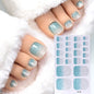22Tips Solid Color Self-adhesive Gel Stickers for Toe Nails Waterproof Long-lasting Toenail Stickers Toe Full Cover Toenail Wrap
