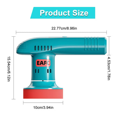 EAFC Car Polisher Handheld Wireless Polisher Car Polishing Waxing Sanding Machine Power Tool for Car Body Cleaning Waxing Repair