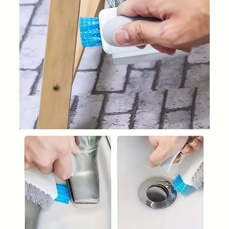 2-In-1 Cleaning Brush, Multifunctional Crevice Brush, Floor Brush, Bathroom Corner Crevice, Toilet Cleaning Brush, 1 Piece