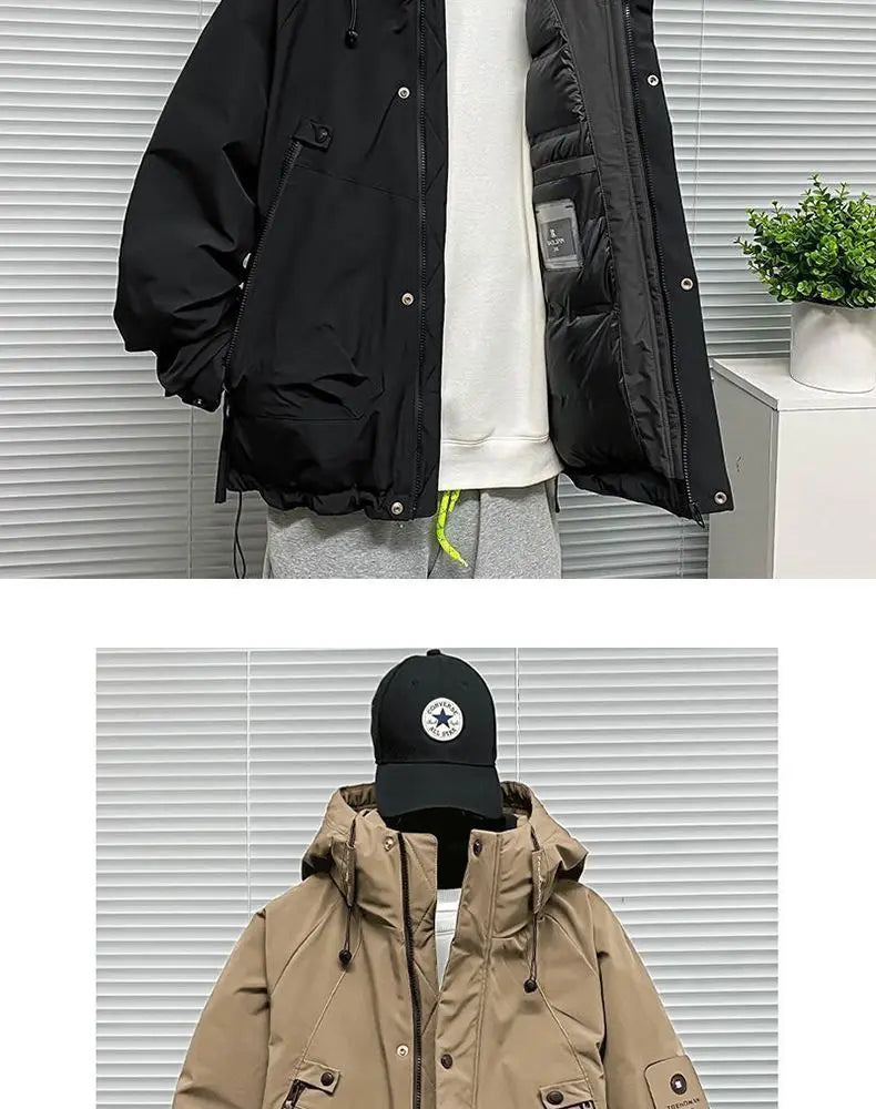 Men's Jacket Winter Windproof Warm Down Jacket Outdoor Sports Mountain Overcoat Hooded Snowboarding Parka Snow Coat Canada Tops