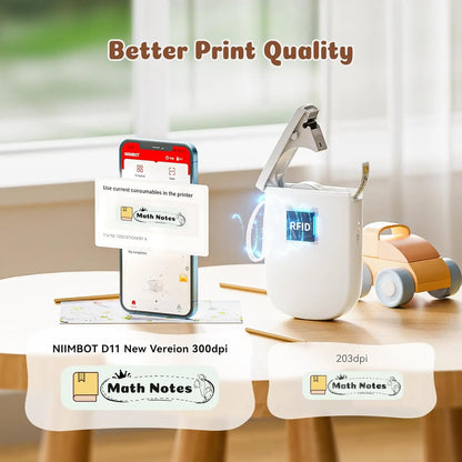 Niimbot D110 D11H 300dpi Bluetooth Label Printer Compact Wireless&Feature-Rich for Labeling Excellence Mobile Phone Durabiility
