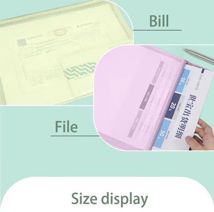 5pcs Mesh Zipper Pouch Document Bag Waterproof Zip File Folders A4 School Office Supplies Pencil Case Storage Bags