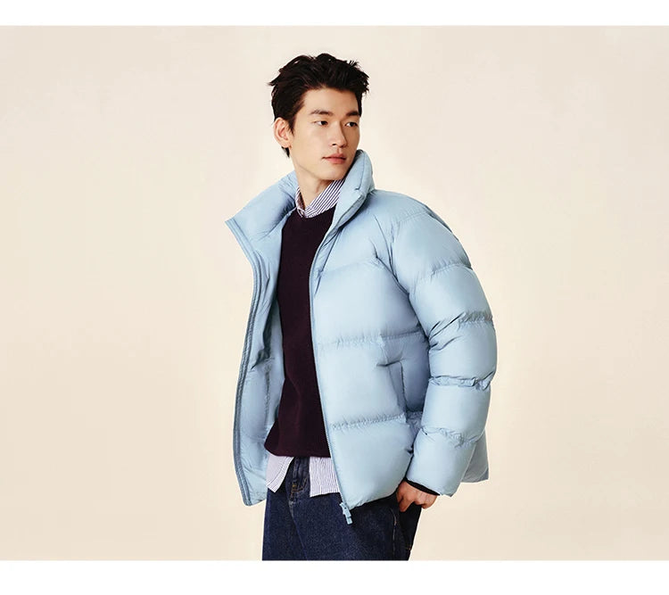 Semir Down Jacket Men Women 2026 Winter New Light Short Coat Three-Proof Thermal Puffer Coat Couple Top Trendy Down Jacket