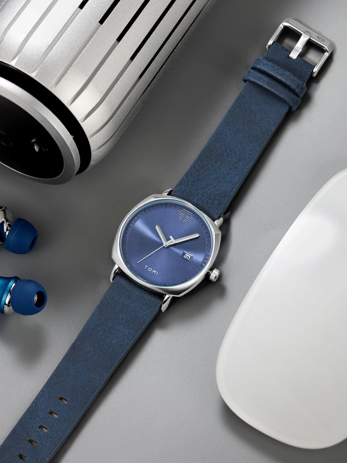 TOMI New 2PCS Luxury Business Men Watch Gift Box Set Simple and Casual Men Calendar Quartz Watch Pen Reloj Men Holiday Gift