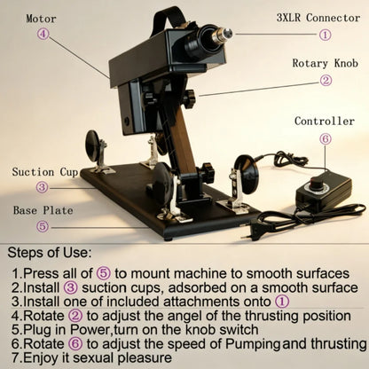 FREDORCH Sex Machines More Attachment Masturbating Pumping Sex Gun Adjustable with Dildo Couples Sex Toy Love Machine for Couple