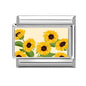 2025 Women's Fashion Colorful Flowers Oil Painting Style Series Italian Charms Fit 9mm Stainless Steel Bracelet DIY Jewelry Gift