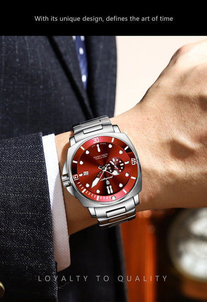 POEDAGAR Luxury Trendy Men Watch Waterproof Luminous Date Stainless Steel Male Watch Quartz Business Sports Men's Watches Reloj
