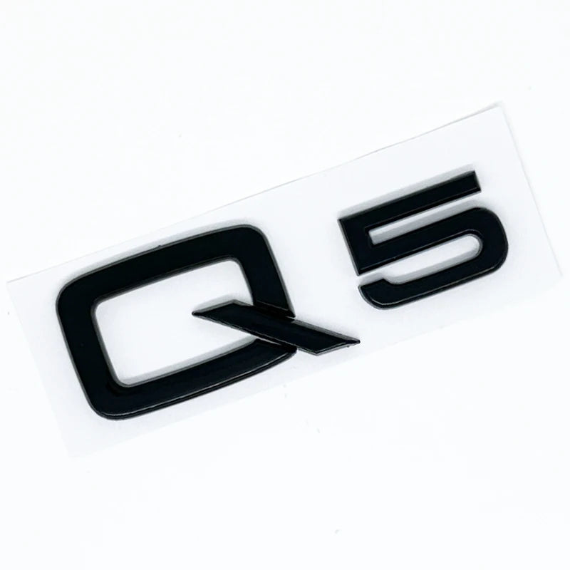 ABS Numbers Letters Q2 Q3 Q4 Q5 Q6 Q7 Q8 30 35 40 45 50 55 TDI TFSI 2.0T Emblem For Car Fender Trunk Rear Logo Sticker