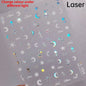 1pcs 5D Star Moon Nail Stickers Kawaii Pink Retro Bronzing Nail Art Sticker Decorations Decals DIY Adhesive Slider Accessories