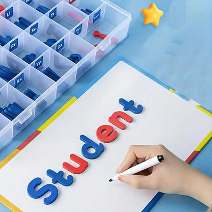 Magnetic letter spelling board set teaching tool, helpful for teaching and intellectual development, improving language skills