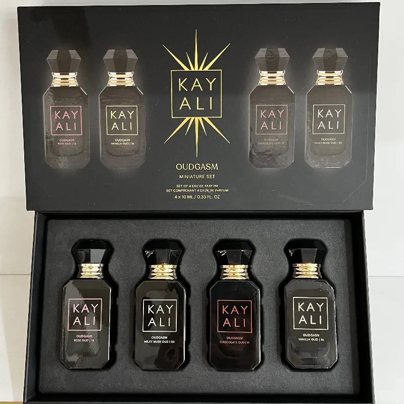 KAYALI Oudgasm Limited Edition Mini Perfume Set 40ml Unisex Oud Vanilla Rose Chocolate Musk Luxury Layering Eau De Parfum