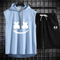 Brand Summer Men's Two Piece Set CasualT-Shirt and Shorts Set Mens Sports Suit Fashion Short Sleeve Tracksuit Hooded T-shirt
