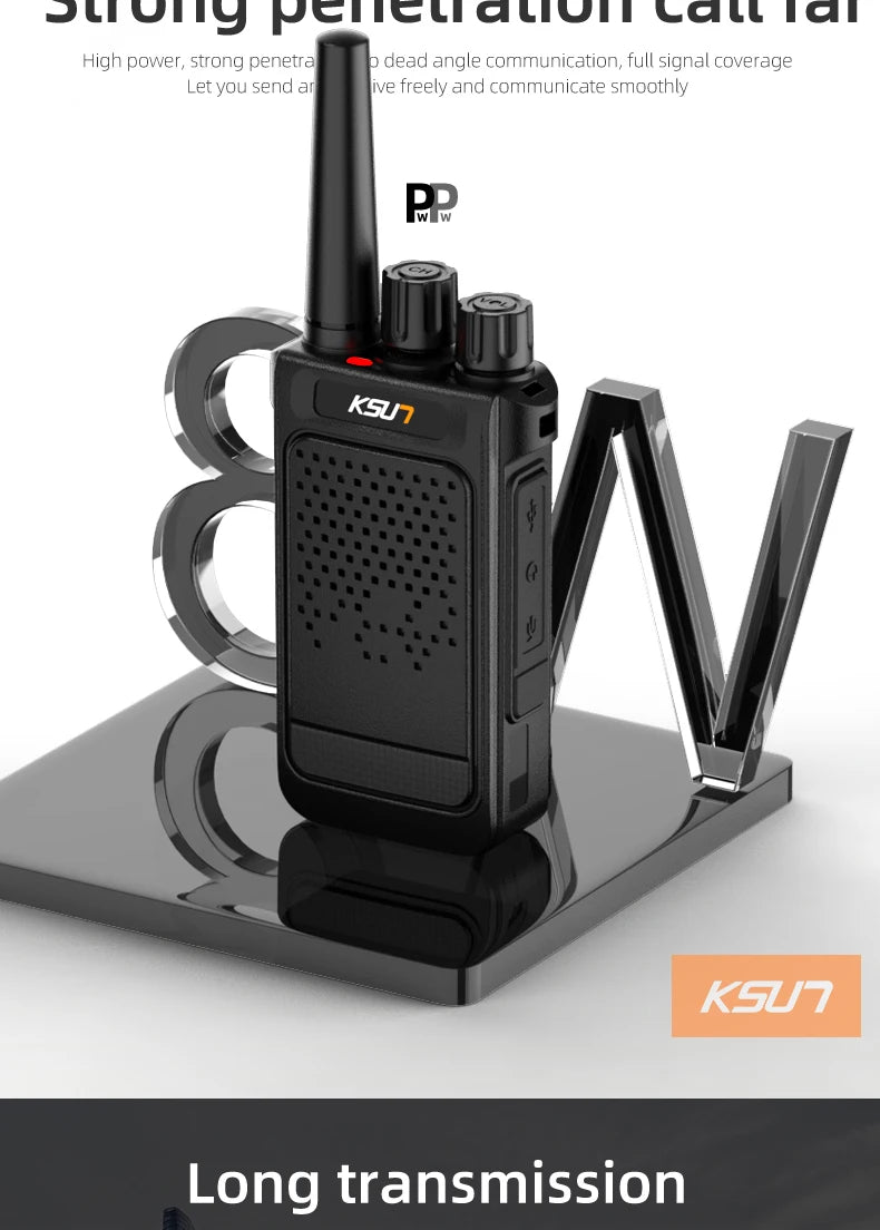 Mini Portable Walkie Talkie 2pcs UHF Radio Wireless Intercom VOX Function PMR446 Walkie Talkie Two Way Radio Station KSUN X26