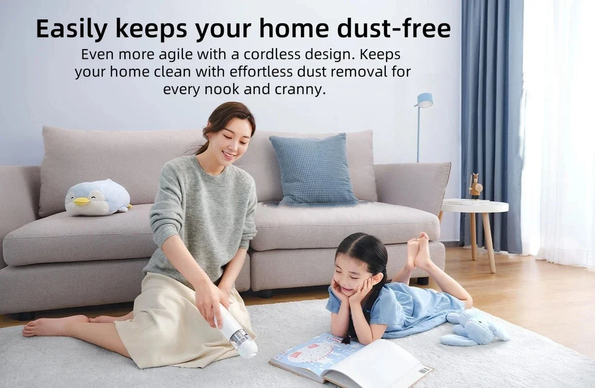 Original MIJIA Portable Handheld Vacuum Cleaner For Home Car Mini Wireless Dust Catcher Collector 13000PA Cyclone Suction