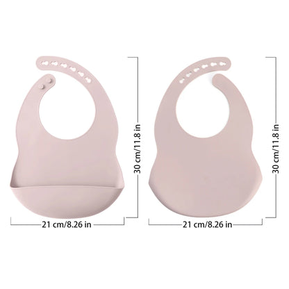 2PCS Toddler Silicone Breastplate Baby Bib Waterproof Solid Color Infant Bibs Newborn Feeding Burp Cloth Drooling Scarf