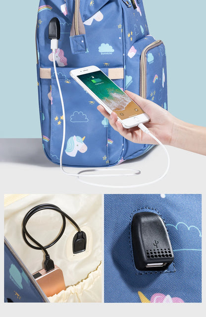 Sunveno Original Diaper Bag Travel Baby Bags Mommy Backpack Organizer Nappy Maternity Bag Mother Kids