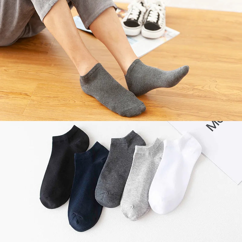 Summer Spring Unisex Solid Color Ankle Socks 10/20/40 Pairs Soft Lightweight No Show Sports Socks for Men Women Bulk Value Pack