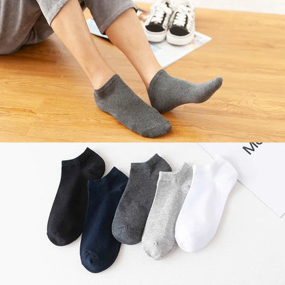 Summer Spring Unisex Solid Color Ankle Socks 10/20/40 Pairs Soft Lightweight No Show Sports Socks for Men Women Bulk Value Pack