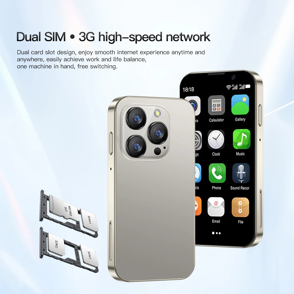 SERVO 16SE Mini Android Smartphone Dual SIM Standby 16GB ROM Play Store Wifi GPS Face Unlock 3G WCDMA 3.0" Small Smart Cellphone